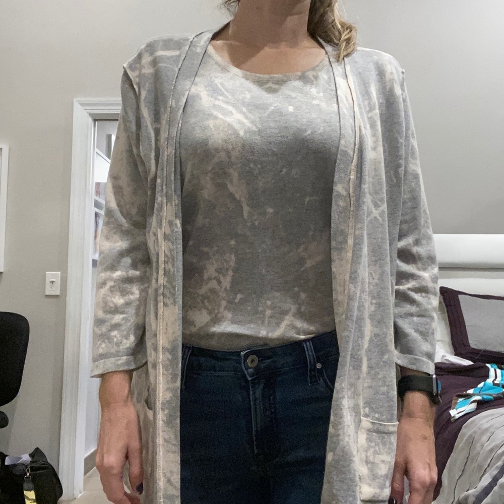 Angel apparel cardigan and tank combo Sz L